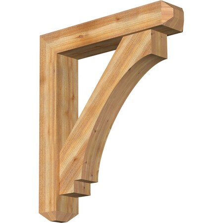 Imperial Craftsman Rough Sawn Bracket W/ Offset Brace, Western Red Cedar, 8W X 42D X 48H